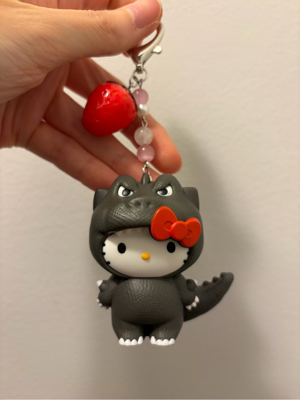 Hello Kitty Godzilla Happy Meal Toy Keychain Purse Charm